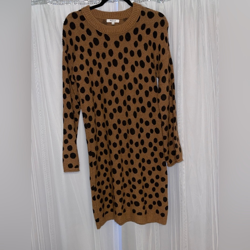 Madewell polka dot sweater dress